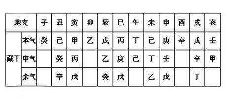 地支藏人元（天干）规律记忆方法人元五行 地支藏用 乾体坤用之义